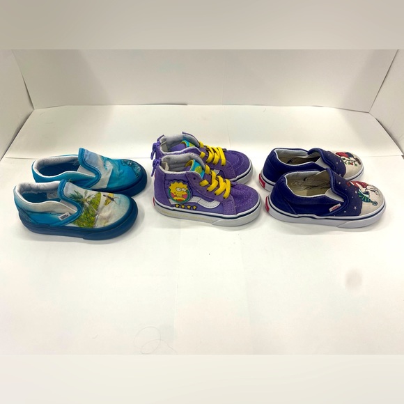 Vans Other - Bundle of Kids vans, surfer size 5T, Simpsons size 5T, Charlie Brown size 6.5